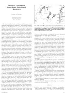 James Ross Island / Geology of Antarctica / Santa Marta Formation / Seymour Island / Lopez de Bertodano Formation / Campanian / Antarctica / Cretaceous / Crustacean / Geologic time scale / Phanerozoic / Geography of Antarctica