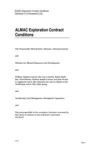 ALMAC - Exploration Contract Conditions