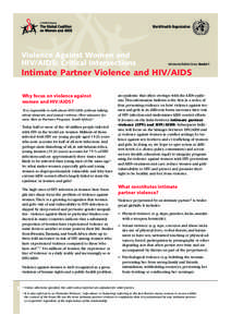 World Health Organization  Violence Against Women and