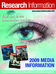 Research Information www.researchinformation.info Your key to the information market