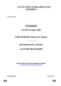 International development / Economic Partnership Agreements / Glenys Kinnock /  Baroness Kinnock of Holyhead / Parliament of Singapore / British people / Parliamentary assemblies / ACP–EU Joint Parliamentary Assembly