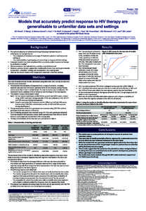 Poster: 119  International Workshop on HIV & Hepatitis Virus Drug Resistance and Curative Strategies 5-9 June 2012; Sitges, Spain A global non-profit initiative against HIV drug resistance