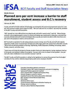 BCIT  FSA February 2009 • Volume 40, Issue 3