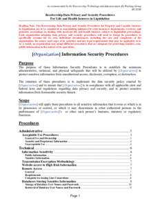 Insolvency Industry Information Security Policy
