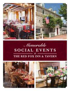 Memorable  social events at  THE RED FOX INN & TAVERN