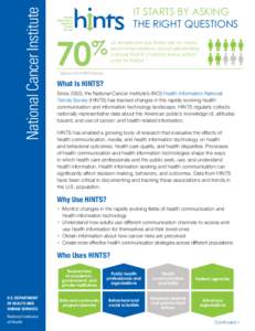 Health Information National Trends Survey / Health research / Health economics / Health communication / Health equity / National Institutes of Health / Prostate cancer screening / Health informatics / Canadian Institute for Health Information / Medicine / Health / Healthcare in the United States