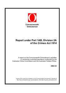 Australian Crime Commission / Government / Politics / Ofsted / Australian Capital Territory / Australian Federal Police / Ombudsman