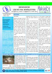 MWANANCHI LEH WI TOK NEWSLETTER Strengthening Citizen s’ Engagement in Sierra Leone Oct 2012– March[removed]EDITORIAL
