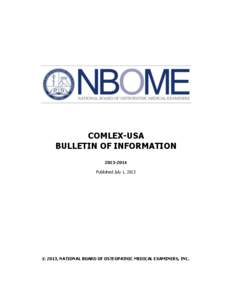 COMLEX-USA BULLETIN OF INFORMATION[removed]