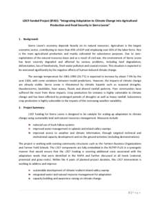 Effects of global warming / Adaptation to global warming / Global warming / Food security / Drought / Climate risk / Sierra Leone / Climate change and agriculture / Climate change in Bangladesh / Environment / Earth / Atmospheric sciences