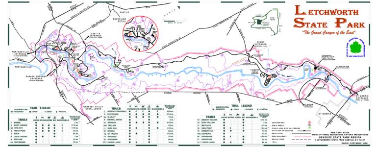 Letchworth State Park Trail Map