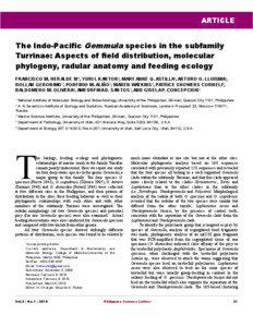 ARTICLE  The Indo-Pacific Gemmula species in the subfamily