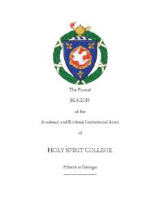 Coat of arms / Tincture / Blazon / Holy Spirit College / Bruno Heim / Charge / Fleur-de-lis / Achievement / German heraldry / Heraldry / Cultural history / Feudalism