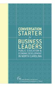 CONVERSATION  STARTER BUSINESS LEADERS PUBLIC EDUCATION &