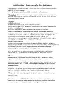 Microsoft Word - Stud Requirements 2014.doc