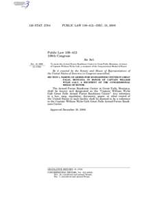 120 STAT[removed]PUBLIC LAW 109–412—DEC. 18, 2006 Public Law 109–412 109th Congress