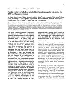 Mechanics / Tsunami / Sunda megathrust / Earthquake / Megathrust earthquake / Nankai Trough / Indian Ocean earthquake and tsunami / Richter magnitude scale / Sumatra earthquake / Geology / Seismology / Plate tectonics