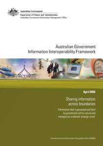 Australian Government Information Interoperability Framework