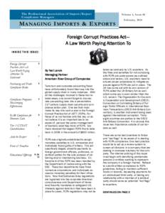 Business / Corruption / Foreign Corrupt Practices Act / Politics of the United States / FCPA / Bribery / International Anti-Bribery Act / Political corruption / OECD Anti-Bribery Convention / Business ethics / Corruption in the United States / Ethics