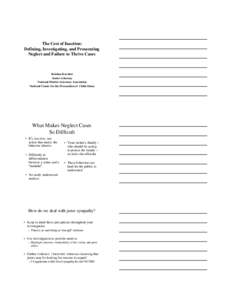 Childhood / Neglect / Medicine / Health / Failure to thrive / Child protection / Insect indicators of abuse or neglect / Mandated reporter / Abuse / Child abuse / Child neglect