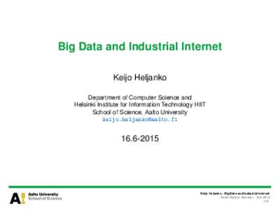 Big Data and Industrial Internet