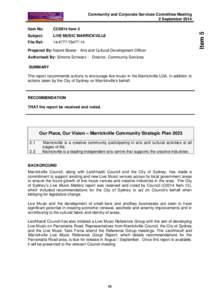 Microsoft Word - 2 September 2014 Corporate and Community Services Meeting Business Paper.doc