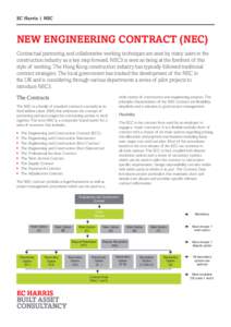 Construction / Project management / Private law / Law in the United Kingdom / Business / Contract / Futures contract / Option / NEC Engineering and Construction Contract / Contract law / Legal documents / Law