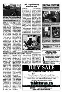 PAGE 12 THE SHORELINE JOURNAL JULY[removed]Great Village Community Association Notes  The Ditch Doctor at work along junction of Hwy #2 and #4 near the