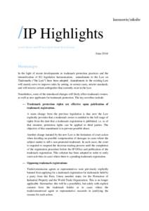 karanovic/nikolic  /IP Highlights Latest Stories and IP news from South East Europe /June 2014/