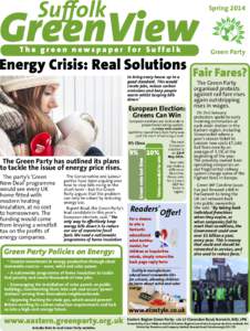 Sustainable energy / Green Party of England and Wales / Green party / Australian Greens / Hydraulic fracturing / Principal Speaker / Green / Rupert Read / Green political parties / Green politics / Politics