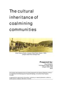 The cultural inheritance of coalmining communities