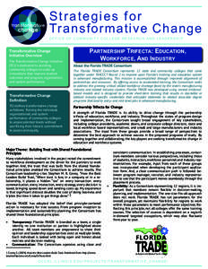 Strategies for Transformative Change OFFICE OF COMMUNITY COLLEGE RESEARCH AND LEADERSHIP Transformative Change Initiative Overview