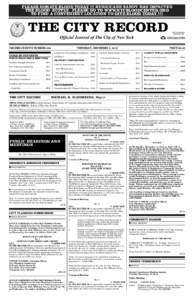 PLEASE DONATE BLOOD TODAY !!! HURRICANE SANDY HAS IMPACTED THE BLOOD SUPPLY. PLEASE GO TO WWW.NYCBLOODCENTER.ORG TO FIND A CONVENIENT LOCATION TO GIVE BLOOD TODAY !!!! THE CITY RECORD Official Journal of The City of New 
