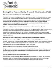 Microsoft Word - DRAFT Drinking Water Treatment Facility FAQs final[removed]docx