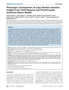 Phenotypic Consequences of Copy Number Variation: Insights from Smith-Magenis and Potocki-Lupski Syndrome Mouse Models