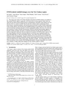 ENSOrelated rainfall changes over the New Guinea region