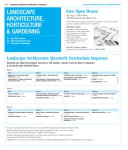 104   Landscape Architecture, Horticulture & Gardening Enroll at uclaextension.edu or call