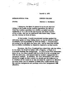 Memorandum for Chuck Colson, March 4, 1971