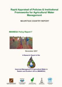 IMAWESA Policy Study for Mauritius  i IMAWESA Policy Study for Mauritius