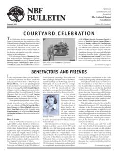 NBF BULLETIN News for contributors and friends of