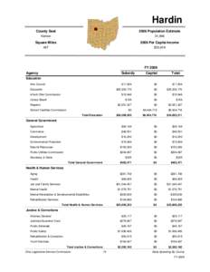 Hardin County Seat 2006 Population Estimate  Kenton