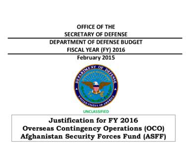 OFFICE OF THE SECRETARY OF DEFENSE DEPARTMENT OF DEFENSE BUDGET FISCAL YEAR (FY[removed]February 2015