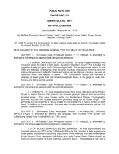 PUBLIC ACTS, 1999 CHAPTER NO. 357 SENATE BILL NO[removed]By Fowler, Crutchfield Substituted for: House Bill No[removed]By McAfee, Rhinehart, Wood, Eckles, Hood, Ford, Brenda Turner, Fraley, Sharp, Stulce,