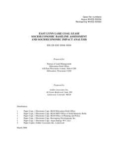 Huntington–Ashland metropolitan area / Bureau of Land Management / Conservation in the United States / United States Department of the Interior / West Virginia / Coal / East Lynn Lake / Environmental impact statement / Lynn / Environment of the United States / Impact assessment / United States