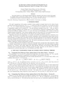 An Overview of Some Concepts for Potential Use in Ranking Populations Based on Sample Survey Data Tommy Wright, Martin Klein, and Jerzy Wieczorek U. S. Bureau of the Census; Washington, D. C., USA Corresponding author: T