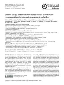 Environment / Aquatic ecology / Irrigation / Soil physics / Water resources / Adaptation to global warming / Water cycle / Surface runoff / Fresh water / Water / Earth / Hydrology