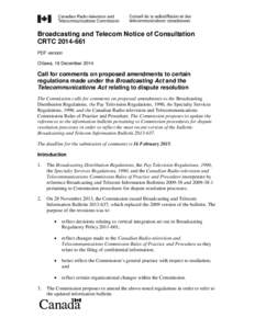Telecom Notice of Consultation CRTC 2010-