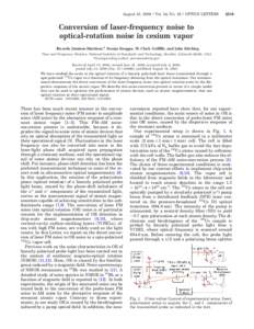 Noise / Electronics / Photonics / Shot noise / Image noise / Polarimeter / Laser / Resonance / Anthony E. Siegman / Physics / Optics / Quantum optics