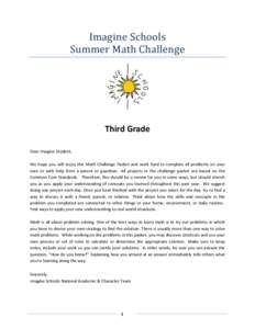 Microsoft Word - Imagine Schools Math Challenge 3rd Grade 2014