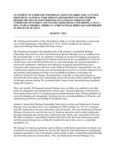 Silos / National Park Service / Consolidated Natural Resources Act / Iowa / Silos & Smokestacks National Heritage Area / United States / National Heritage Area